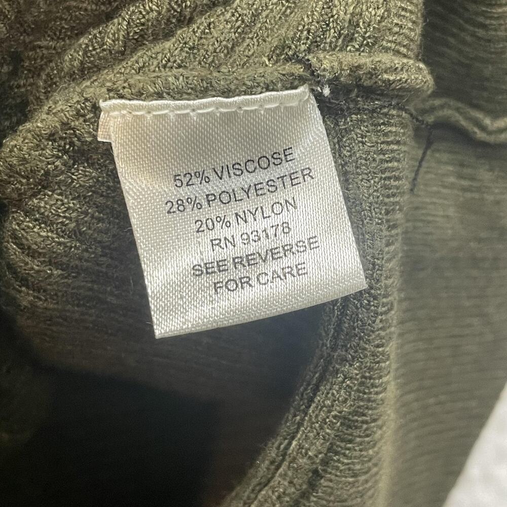 Truth By Republic Sweater Womens XS Green Ribbed Button Front Knit Cardigan - Picture 7 of 11